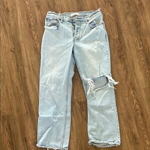 Abercrombie & Fitch 90's Baggy Low Rise Jeans Distressed Relaxed Fit